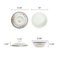 thumbnail image 2 of Thunder Group Rose Collection 7 Serving Bowl with Lid, 10-Inch Diameter, White, 2 of 4
