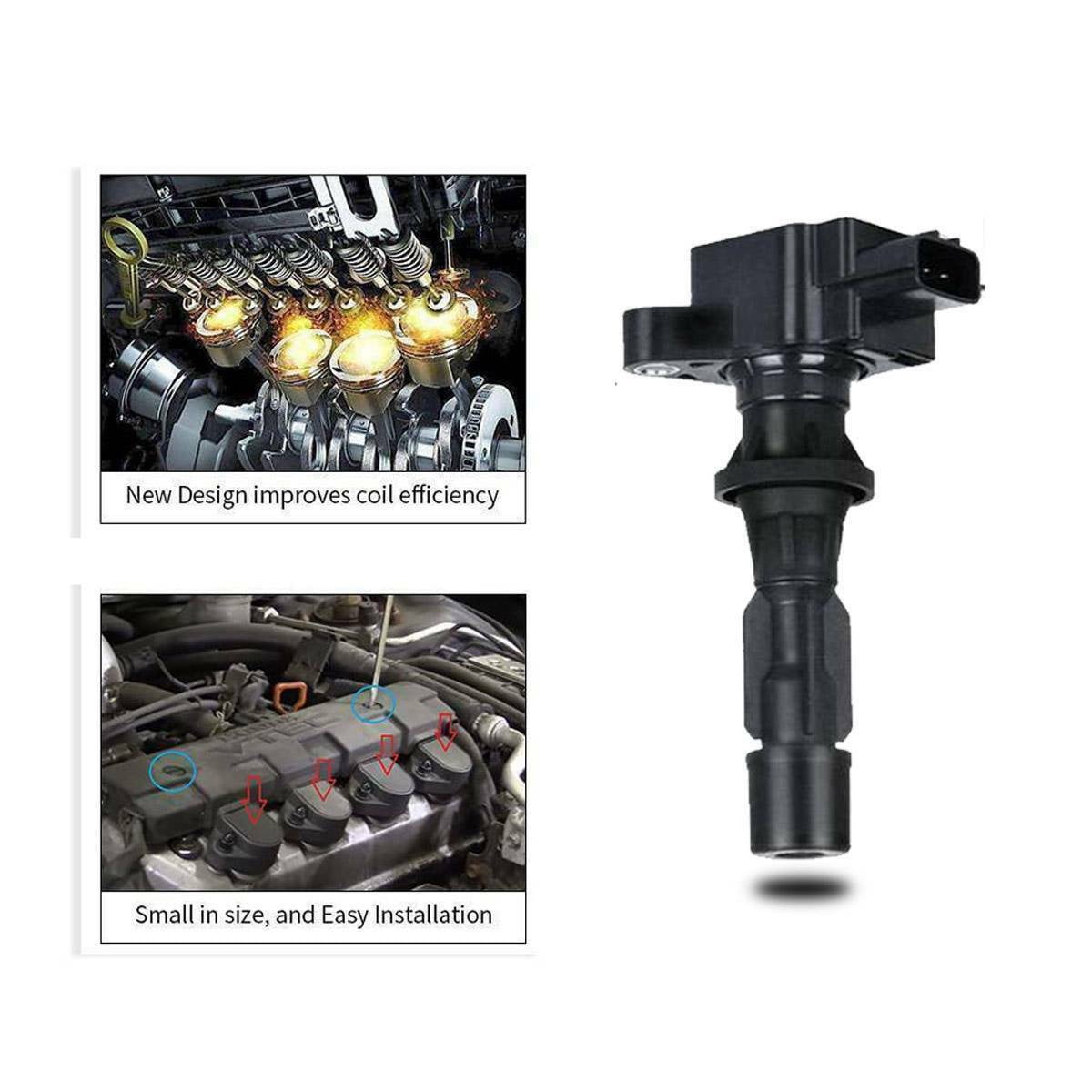 Geelife Set of 4 Ignition Coil Pack For Mazda 3 6 CX-7 MX-5 Miata 2.0L 2.3L 2.5L UF-540