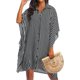 thumbnail image 3 of Ekouaer Women's Swimsuit Cover Up 3/4 Sleeve Beachwear Bikini Coverups Button Down Oversized Cover Up Shirt S-3XL, 3 of 5