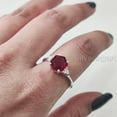 thumbnail image 4 of Hexagon Ruby Ring, 925 Sterling Silver, CZ Ring, Women Ring, Hydro Ruby Ring, July Birthstone, Christmas, Thanksgiving, Tiny Dainty Ring, Handmade, Statement Jewelry, Anniversary, 4 of 8