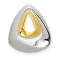 thumbnail image 4 of Sterling Silver Gold-plated Satin & Polished Triangle Slide Pendant, 4 of 4