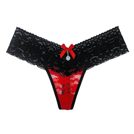 AnuirheiH Women Lace Thong Panties T back Lingerie Soft Comfortable Elegant Sexy Nightwear 4$ off 2nd item