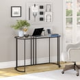 thumbnail image 7 of Evelyn&Zoe Beatrice 44" Wide Oval Writing Desk in Blackened Bronze, 7 of 7
