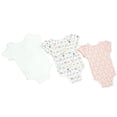 thumbnail image 2 of Disney Clothes Baby Girls 3-Pack Bodysuits – Winnie the Pooh Short Sleeve Bodysuit Set (Tan/White/Pink) 3/6M, 2 of 5