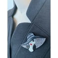 thumbnail image 4 of Wrapables Acrylic Fashion Brooch Pin for Sweaters, Coats, Scarves, and Bags, Cosmo Black Hat, 4 of 5