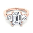 thumbnail image 4 of Arca - Three Stone Ring Trapezoid & Emerald Cut Moissanite Lab - Diamond Engagement Ring, 4 of 5