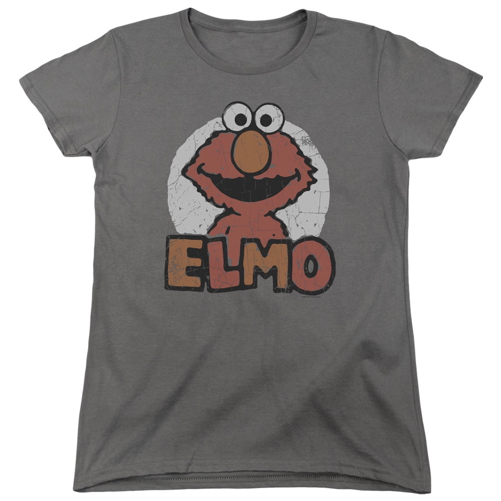 Trevco Sesame Street Elmo Name Women's Short Sleeve Shirt Large