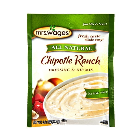 Chipotle Ranch - Mrs. Wages All Natural Chipotle Ranch Dressing & Dip Mix 0.8 oz. (6 Packets)