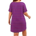 thumbnail image 4 of UPPADA Robe T-Shirt Décontractée d'Été pour Femme Grande Taille Sans Manches Évasée avec Poches Col Ras du Cou Plissée Robe Débardeur Coupe Ample Boho Robes de Plage Rose, TG, 4 of 7