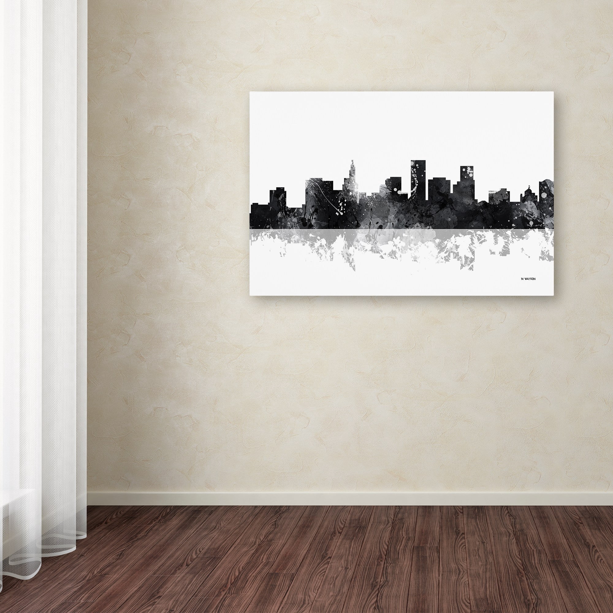 Trademark Fine Art "St Paul Minnesota Skyline BG-1" Canvas Art by Marlene Watson