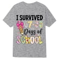 thumbnail image 2 of SHenli 100 Days Of School Shirt Girls Round Neck Short Sleeve T-Shirts Casual Daily Preppy Shirt School Clothes for Boys, 2 of 3