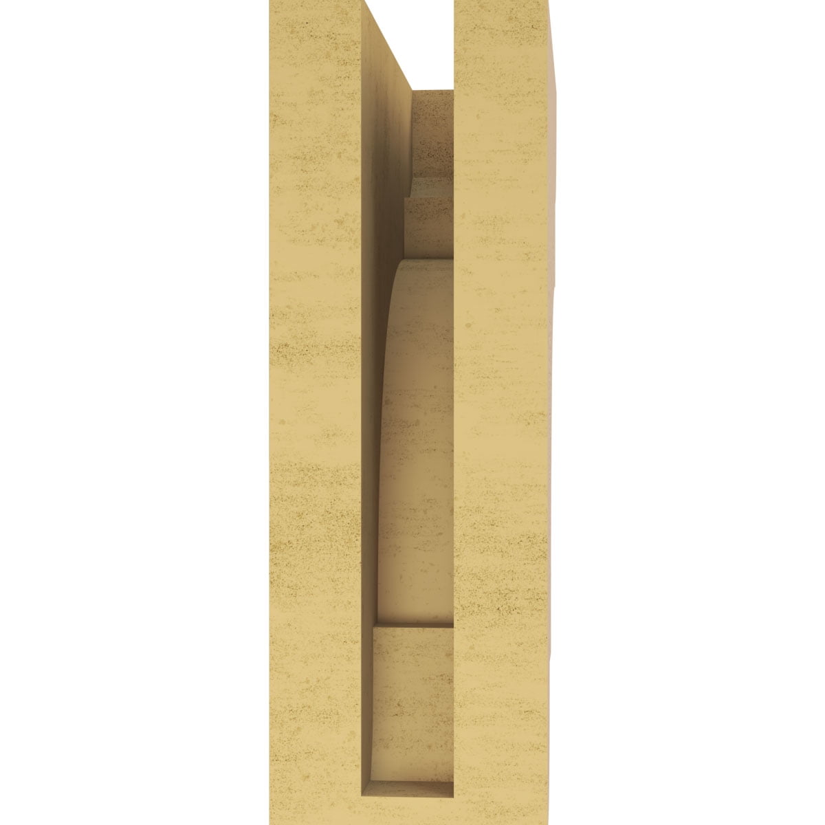 3"W x 6"D x 9"H Classic New Brighton Rough Cedar Woodgrain TimberThane Corbel, Primed Tan