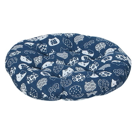 

didaw Stylish Printed Office Home Chairs Seat Soft Round Cotton Linen Cushion Pad