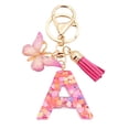 thumbnail image 2 of Fmeida Personalized Initial Keychain for Women, Cute Pink Letter Keyring with Tassel & Butterfly Charm, 2 of 8
