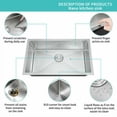 thumbnail image 6 of 30 In Kitchen Single Sink Undercounter Sink Stainless Steel Laundry Tool Sink, 6 of 9