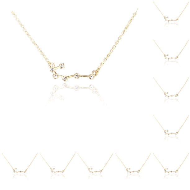 Minnieouse Ins Zodiac Necklace Colgante de diamantes de imitación para Lover Festival Gifts Cancer gold Type1 NO1 Minnieouse CBP222160