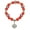 Red, variant on Evil Eye Colorful Bead Bracelet: 1CT