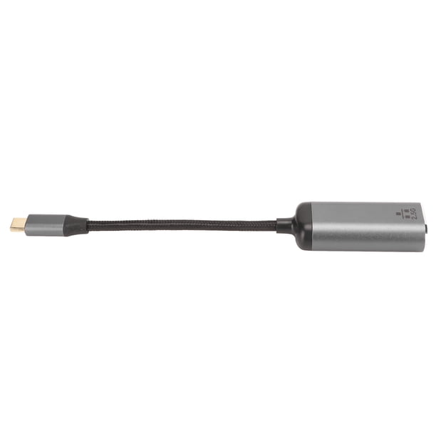 Adaptador De Red USB Tipo C A RJ45, Cable De Tejido Compacto Transferencia Rápida Adaptador Plug And Play USB C A Ethernet De Alta Velocidad 2500 M Para Computadoras