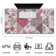 thumbnail image 5 of Long Mouse Pads for Desk,Pioneer Flower Floral Print Pattern Desk Mats on Top Of Desks, Desk Mouse Pad Extra Large with 3mm Non-Slip Base and Stitched Edge for Gaming,Office,Work,Home 47.3"x23.6", 5 of 6