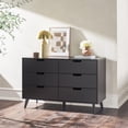thumbnail image 5 of Miekor Furniture Mid-Century Hans 6-Drawer Dresser with Cut-Out Handles, Black B5A1825, 5 of 5
