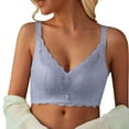 thumbnail image 2 of SBYOJLPB Women's Sexy Bra Ladies Comfortable Breathable No Steel Sexy Lace Gathering Adjustment Lift Bra Woman Underwear Blue 4(S), 2 of 7