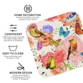 thumbnail image 3 of Yiaed Flowers And Birds Watercolor Print Leather Coasters for Drinks - Cup Coasters Coffee Table Kitchen Table Bar, Home & Office Gifts Handmade Drink Coasters-Square, 3 of 6