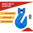 thumbnail image 3 of 1/2" Grade 100 Cradle Clevis Grab Hook for Lifting - 15,000 LBS WLL Heavy Duty Tow Chain Hook for Trailer / Truck Transport, 3 of 11