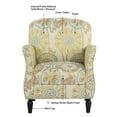 thumbnail image 4 of Hassch Upholstered Accent Chair in Floral Pattern, Stylish Armchair with Solid Wood Legs and Padded Seating, Comfy Chair for Bedroom & Living Room (Beige+Yellow), 4 of 8