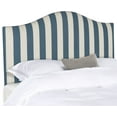 thumbnail image 2 of SAFAVIEH Connie Classic Upholstered Headboard with Nail Heads, Queen, Navy/White Stripe, 2 of 3