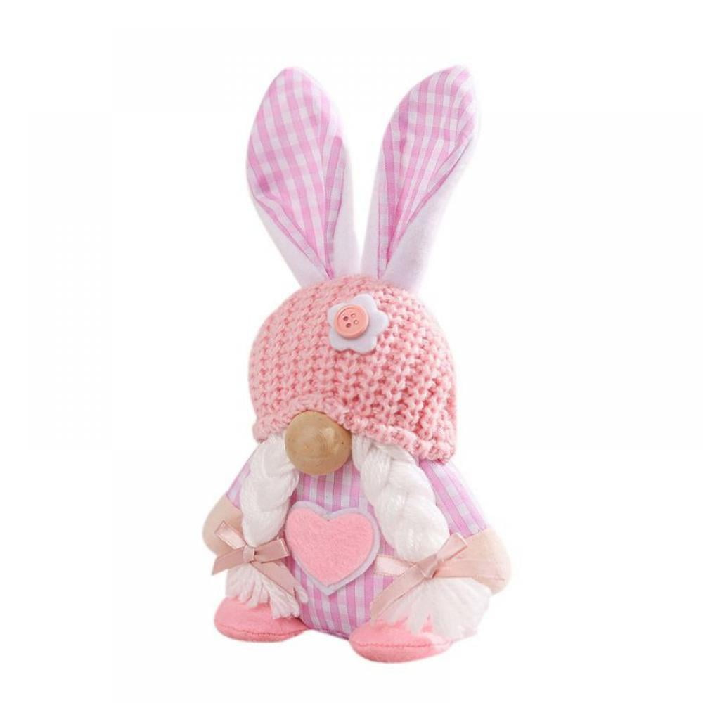 Easter Gnomes Decorations, 1/2 Pcs Plush Easter Bunny Handmade Swedish Tomte Elf Stuffed Doll