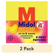 (2 pack) Midol Heat Vibes Menstrual Pain Relief Heat Patches - 3 Count