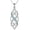 Celtic Necklace with Blue Cz, variant on Irish Celtic Knot Created Opal Pendant Necklace Sterling Silver Black Necklaces for Women Men 18"
