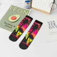 thumbnail image 7 of Naloa Flamingo And Palm Trees At Sunset Ankle Socks for Women Non Slip Socks No Show Socks Classic Low Cut Casual Socks Casual Socks, 7 of 7