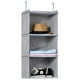 thumbnail image 1 of DonYeco Organizador de armario colgante de fácil montaje, plegable, 3 estantes, armario para caravana, armario, estantes de almacenamiento para colgar, ropa plegada, toallas, 1 of 5