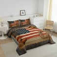 thumbnail image 3 of Erosebridal Vintage Cowboy Bedding Twin Comforter Set, American Flag Down Comforter, Reversible 2 Pieces, 3 of 8