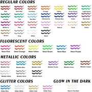 Fabric Paint Set, Shuttle Art 45 Colors 3D Permanent Paint with Brushes Palette Fabric Pen Fabric Sheet Stencils, Glow in The Dark, Glitter,Metallic Colors for Textile Fabric T-shirt Jeans Glass