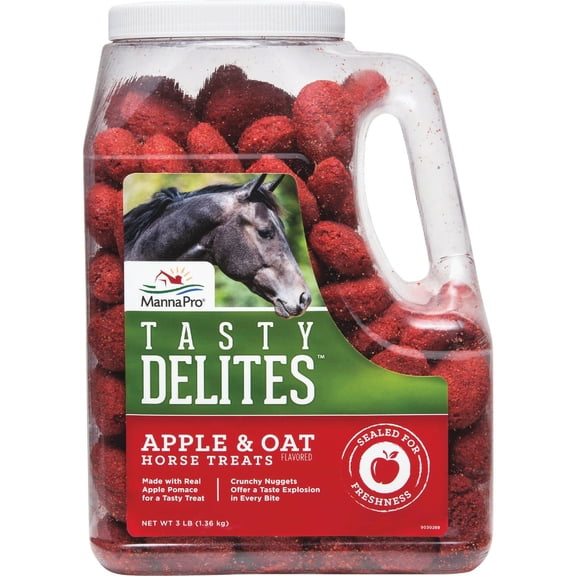 Manna Pro Tasty Delites Apple & Oat Nuggets Treats - 3 Pound Pack Of 1