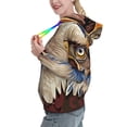 thumbnail image 2 of Wukai Eagle With USA Flags Print Womens Hoodies Fleece Sweatshirts Long Sleeve Sweaters Pullover Fall Outfits Winter Clothes-X-Large, 2 of 7