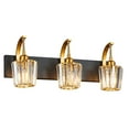 thumbnail image 6 of LMQNINE 3-Light Modern Bathroom Sconce,Vanity Light with Crystal Accents,Over-Mirror,BlackGlod, 6 of 7