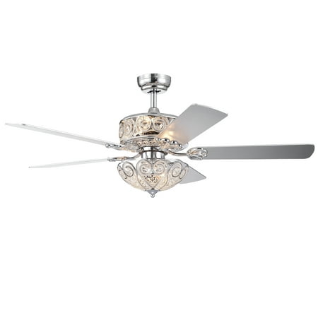 

Catalina Chrome-Finish 5-blade 52-inch Crystal Ceiling Fan (Includes Remote and Light Kit)