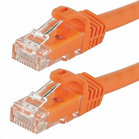 UPC: 0844660098621 | Monoprice Patch Cord Cat 6 Flexboot Orange 25 ft. 9862