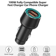 thumbnail image 4 of SIEYIO Car Charger Double USB Port Fast Charging Adapters Cigarettes Lighter Socket 100W, 4 of 8