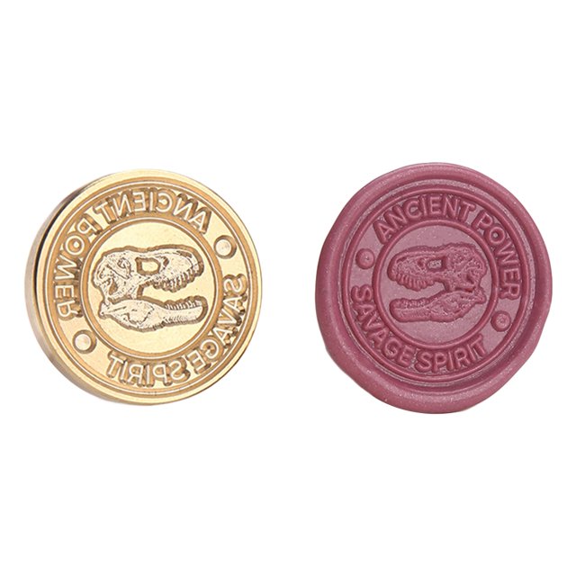 Fossil Series Cabeza de cobre 3D Relieve Fuego Pintura Cabeza de cobre para regalo Scrapbooking JShteea Libre de BPA