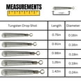 thumbnail image 5 of Reaction Tackle Tungsten Drop Shot (Silver, skinny, 3/8)- Tie on, 5 of 6