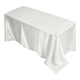 thumbnail image 2 of White Satin Tablecloth with Smooth Polyester Fabric, 57X84 Inch Rectangular Table Cover for Wedding Party and Christmas Dinner, Table Decoration, 2 of 4
