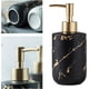 thumbnail image 3 of Dispensador de jabón de cerámica con textura de mármol, bomba de jabón para desinfectante de manos, dispensador de Gel de ducha, accesorios de baño, 300ml, 3 of 7