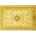 thumbnail image 1 of Ahgly Company Machine Washable Indoor Rectangle Medallion Yellow Traditional Area Rugs, 5' x 8', 1 of 4