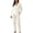 Beige, variant on MEICHEN Pajamas for Women Set Women Casual Lapel Button Print Two Piece Long Sleeve Pajamas Pajamas Suit Women's Sleepwear