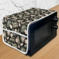 thumbnail image 1 of Palm Microwave Oven Cover, Hand Drawn Graphic with Tropical Flora on Exotic Leaves Print, Water Resistant Organizer with Pockets for Kitchen, 36" x 12", Charcoal Grey Blush, by Ambesonne, 1 of 4