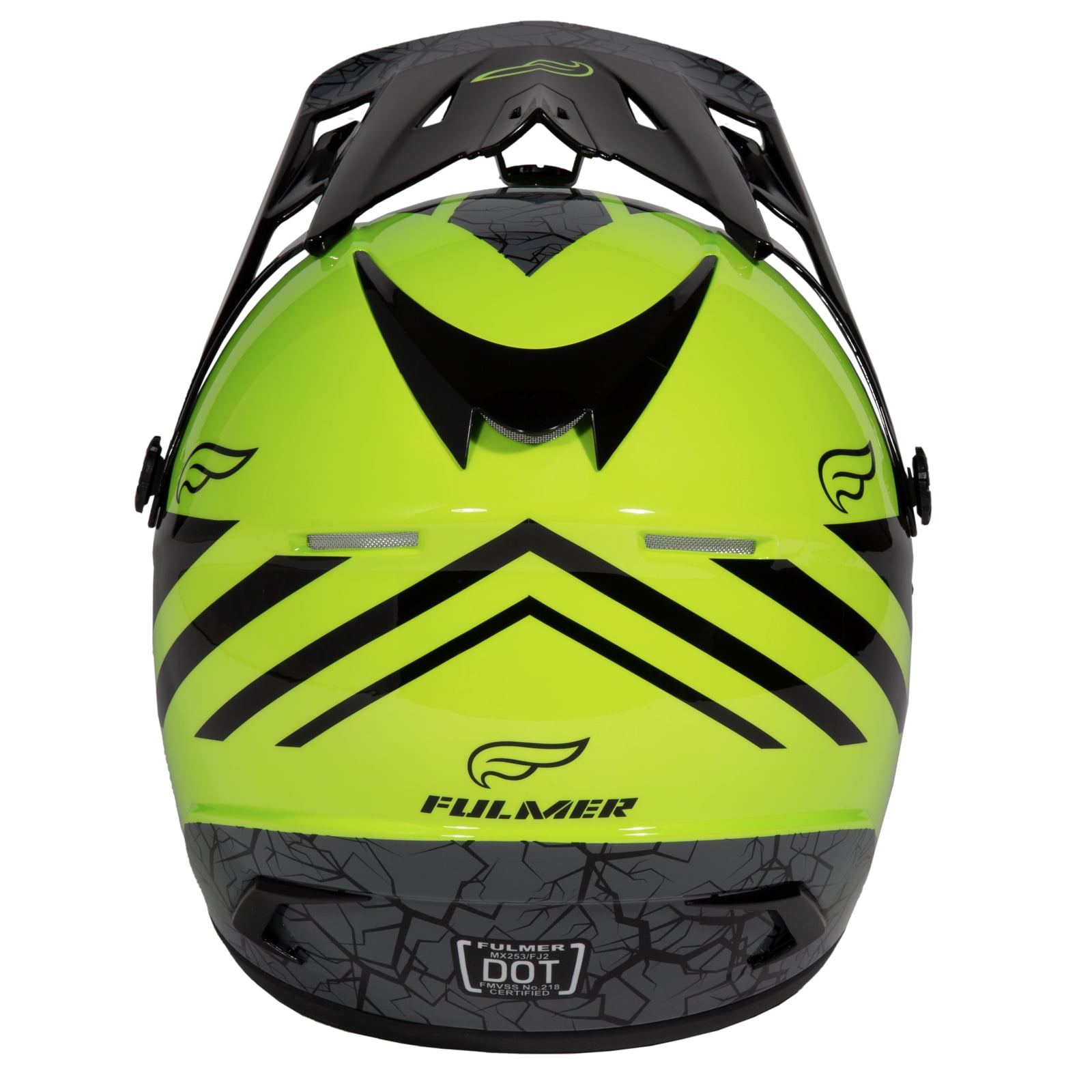 Fulmer 253 FJ2 MPX Quake Youth MX Offroad Helmet Hi-Vis LG